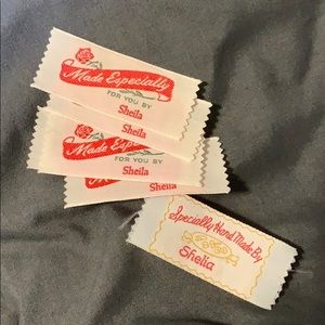 3/$15 Vintage Clothing Tags/Labels “By Sheila”